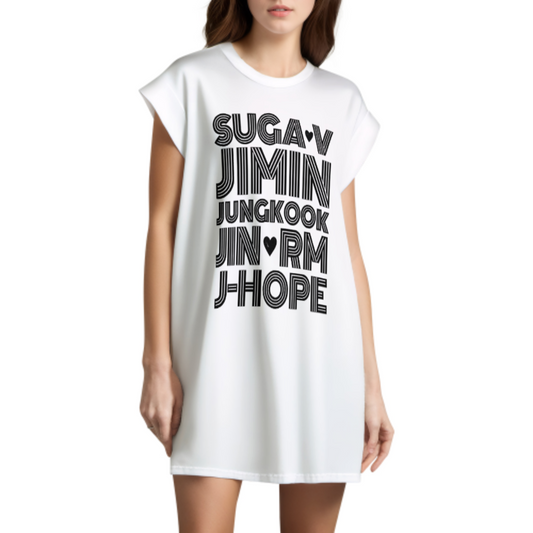 Retro BTS Member Names Graphic Tee – Kpop Fan Typography Shirt for ARMY Lovers(z823)