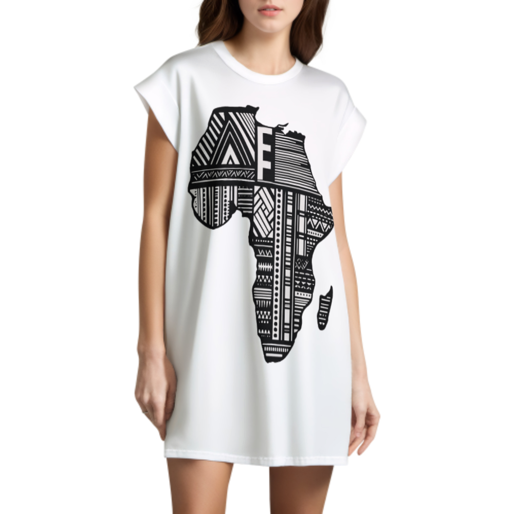 African Tribal Pattern Graphic Tee – Minimal Afro Heritage Boho Style Shirt(z824)