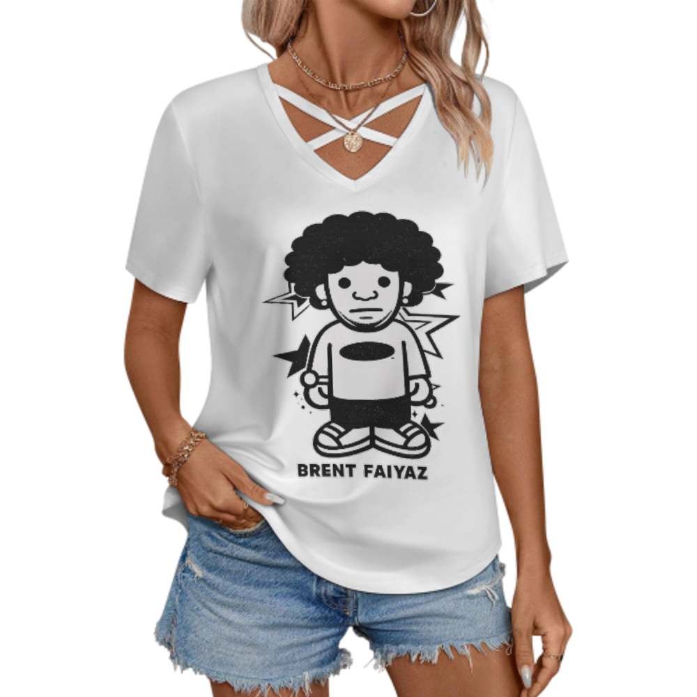 Brent Faiyaz Cartoon Graphic Tee – Retro Chibi Style Music Fan Shirt(z846)