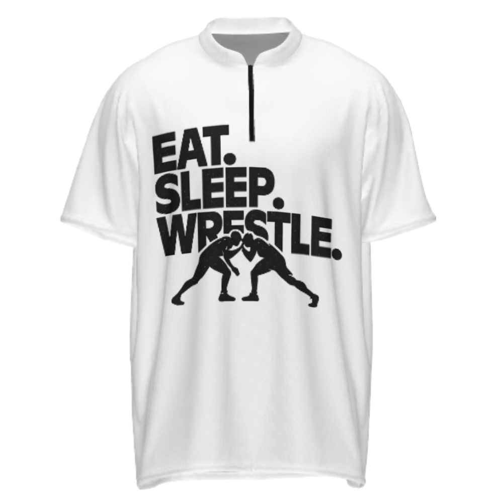 Eat Sleep Wrestle Graphic Tee – Funny Wrestling Lover Shirt for Athletes & Fans(z811)