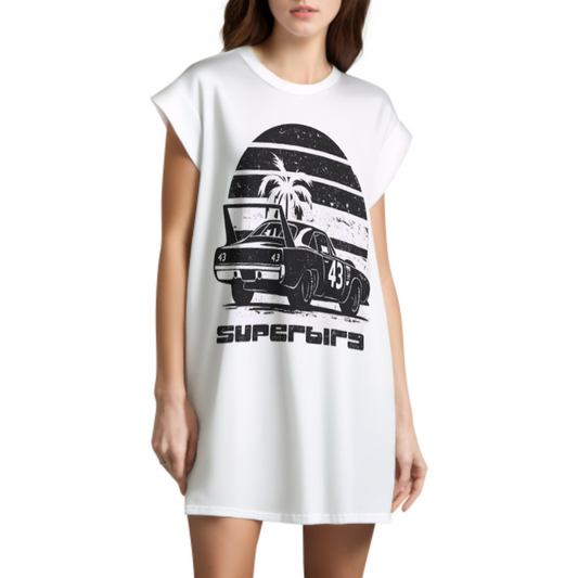 Vintage Superbird Muscle Car Graphic Tee – Retro Racing Sunset Unisex Shirt(z821)