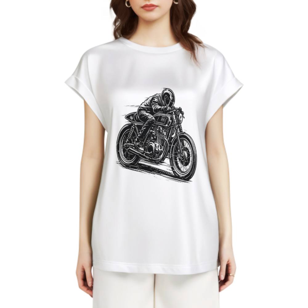Vintage Cafe Racer Motorcycle Graphic Tee – Retro Biker Streetwear Shirt(z836)