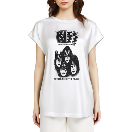 KISS Creatures Of The Night Vintage Rock Band Graphic Tee – Classic Heavy Metal Fan Shirt(z833)