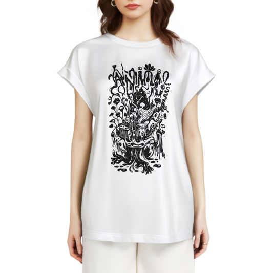 Animal Psychedelic Creature Graphic Tee – Surreal Vintage Style Unisex Shirt(z735)