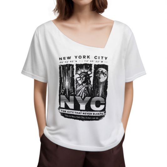 New York City Vintage Graphic Tee – Retro NYC Skyline Streetwear Shirt for Men & Women(z859)