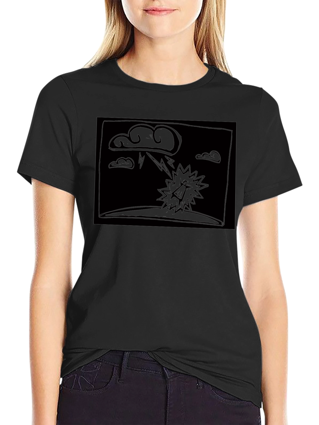 Dark Cartoon Weather Tee