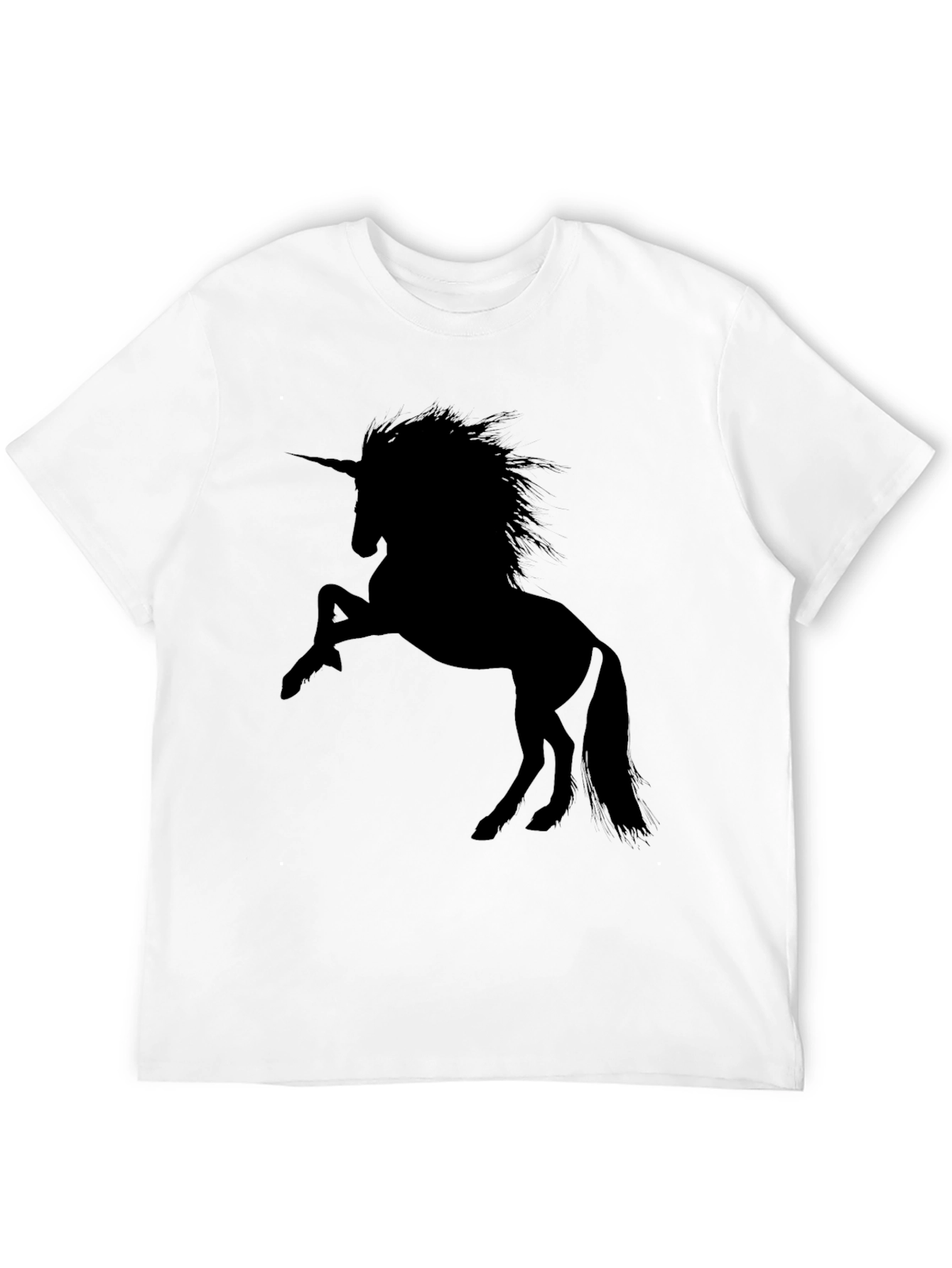 Mens Black Unicorn Graphic Tee