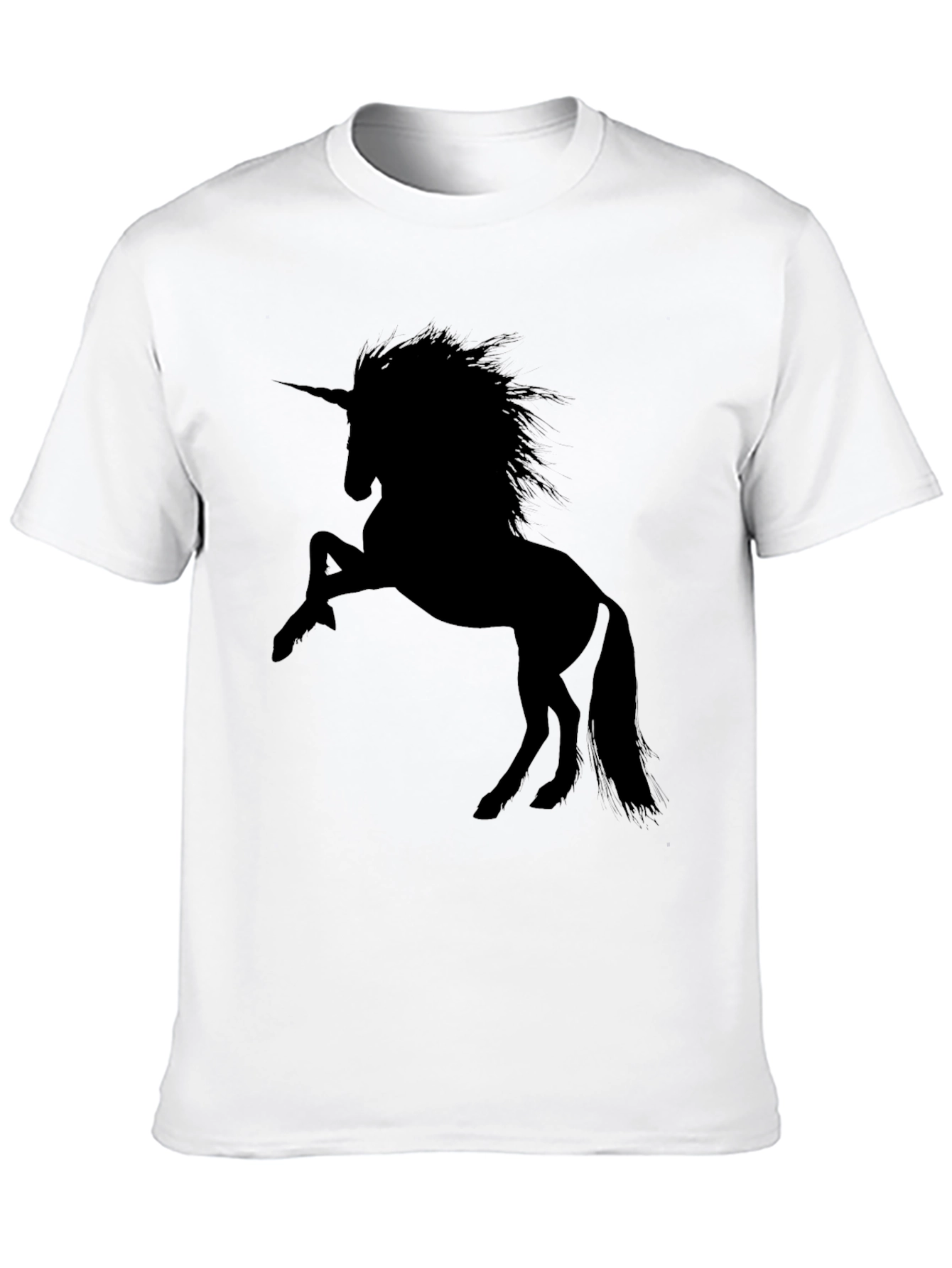 Mens Black Unicorn Graphic Tee