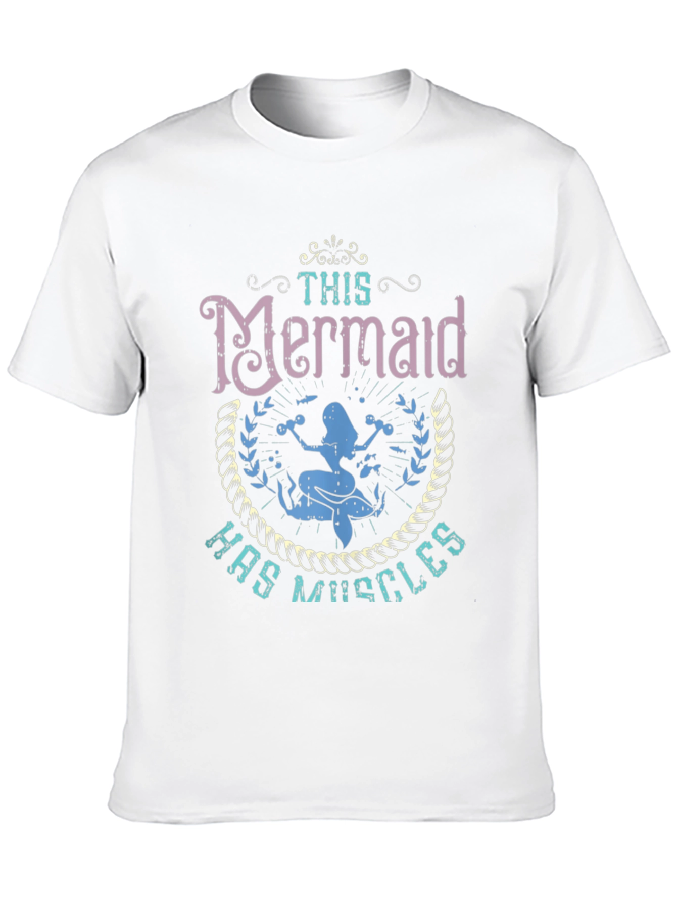 Mermaid Muscles Graphic T-Shirt