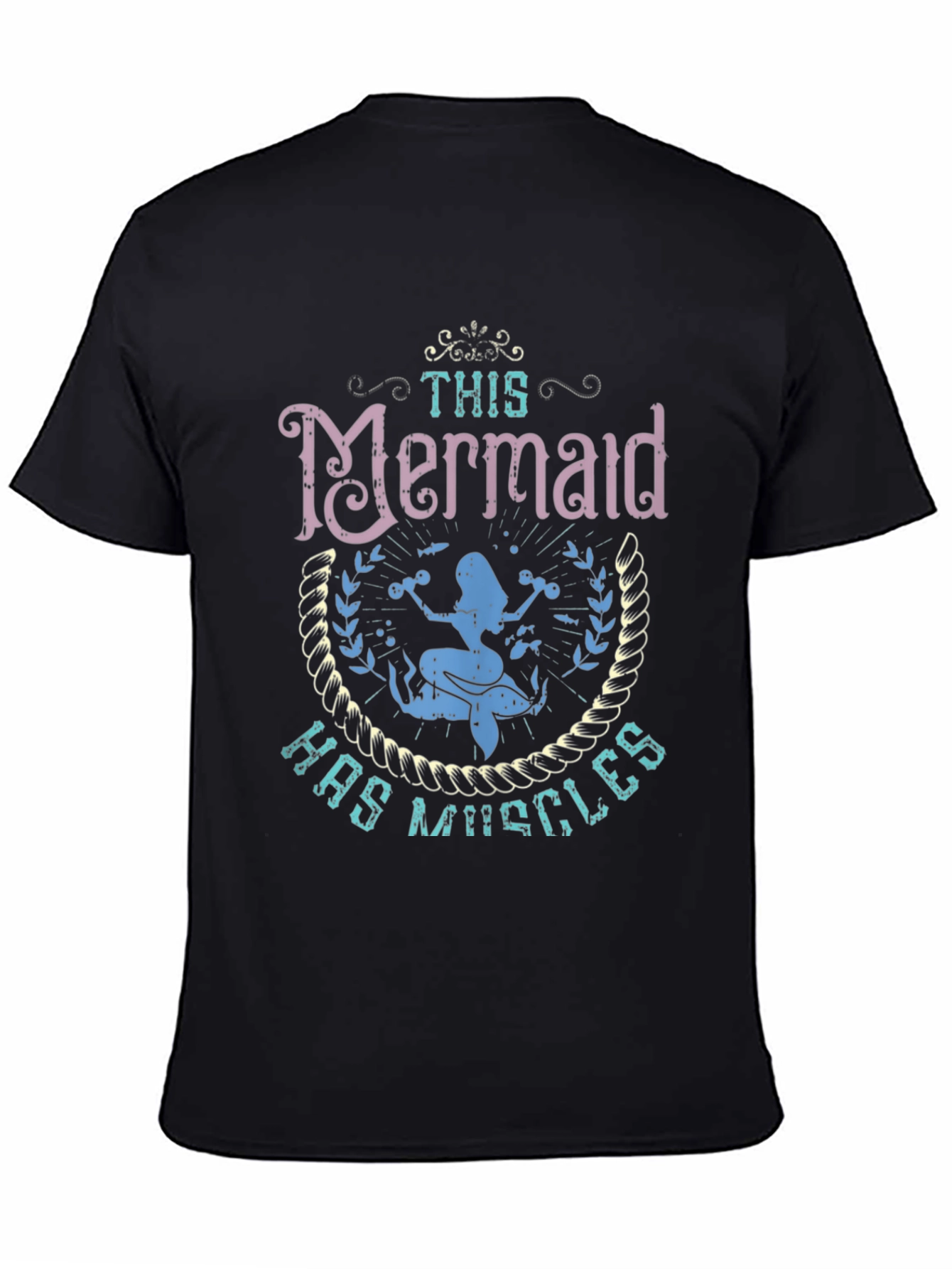 Mermaid Muscles Graphic T-Shirt