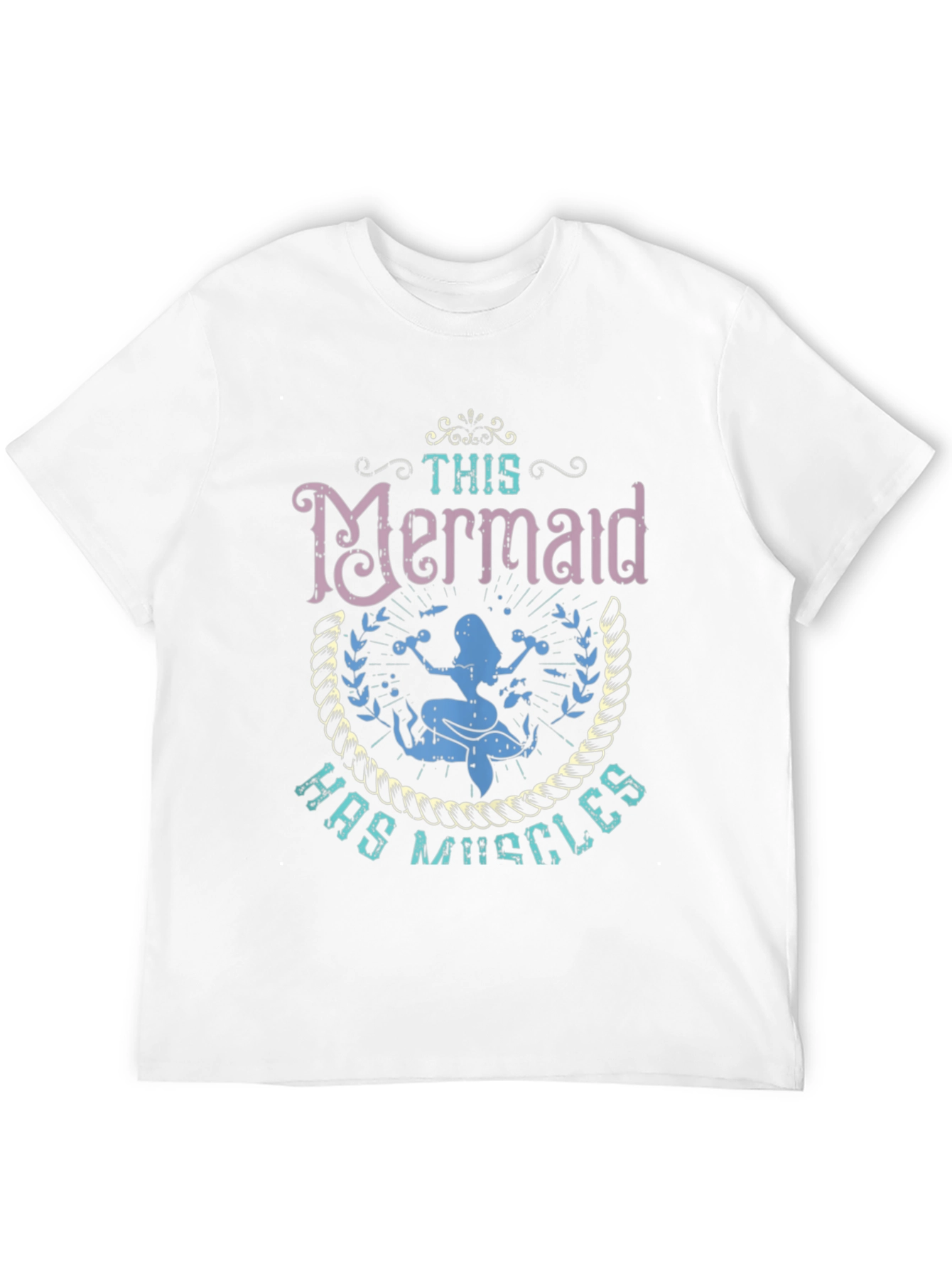 Mermaid Muscles Graphic T-Shirt