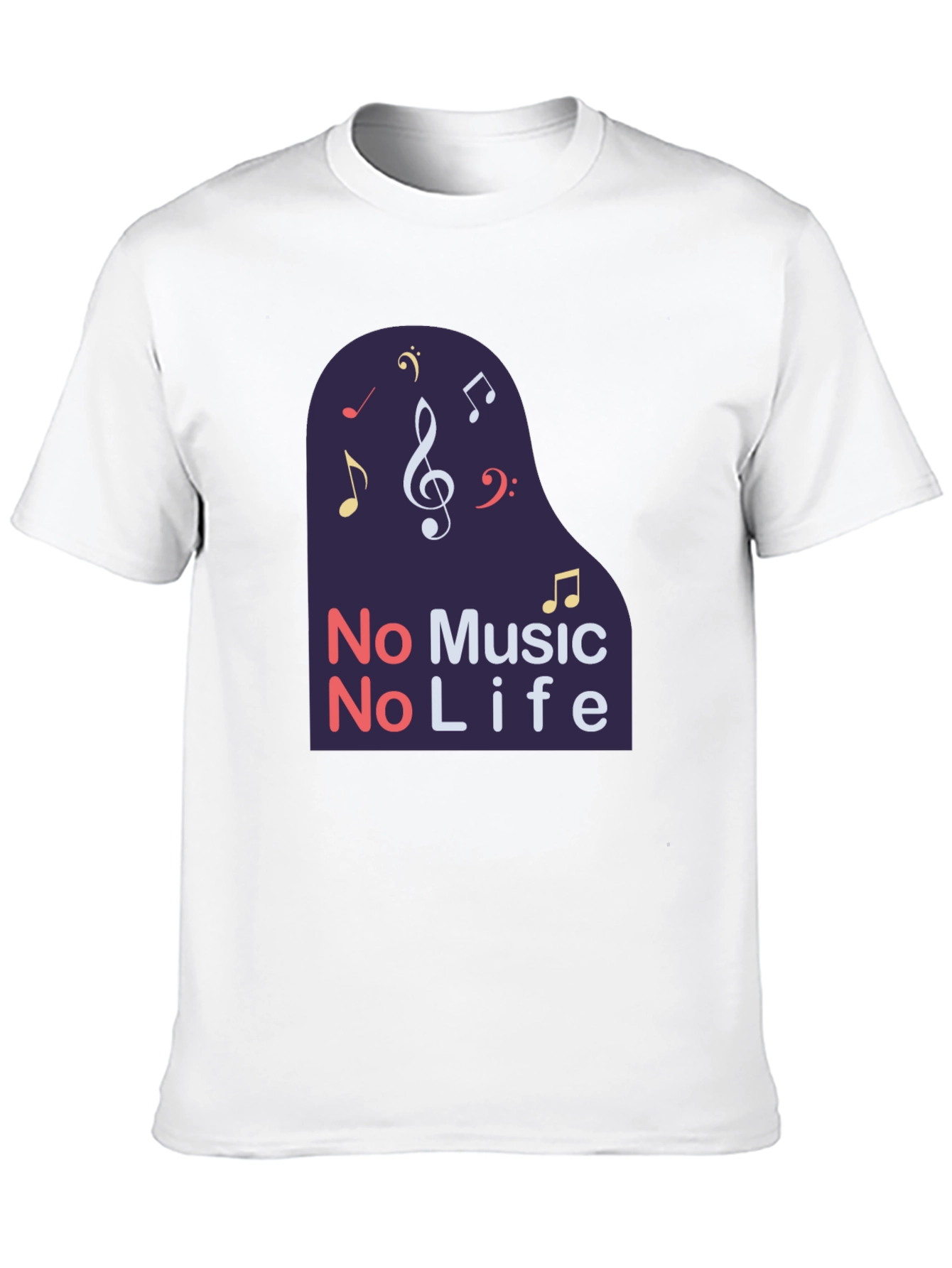 No Music No Life Black T-Shirt
