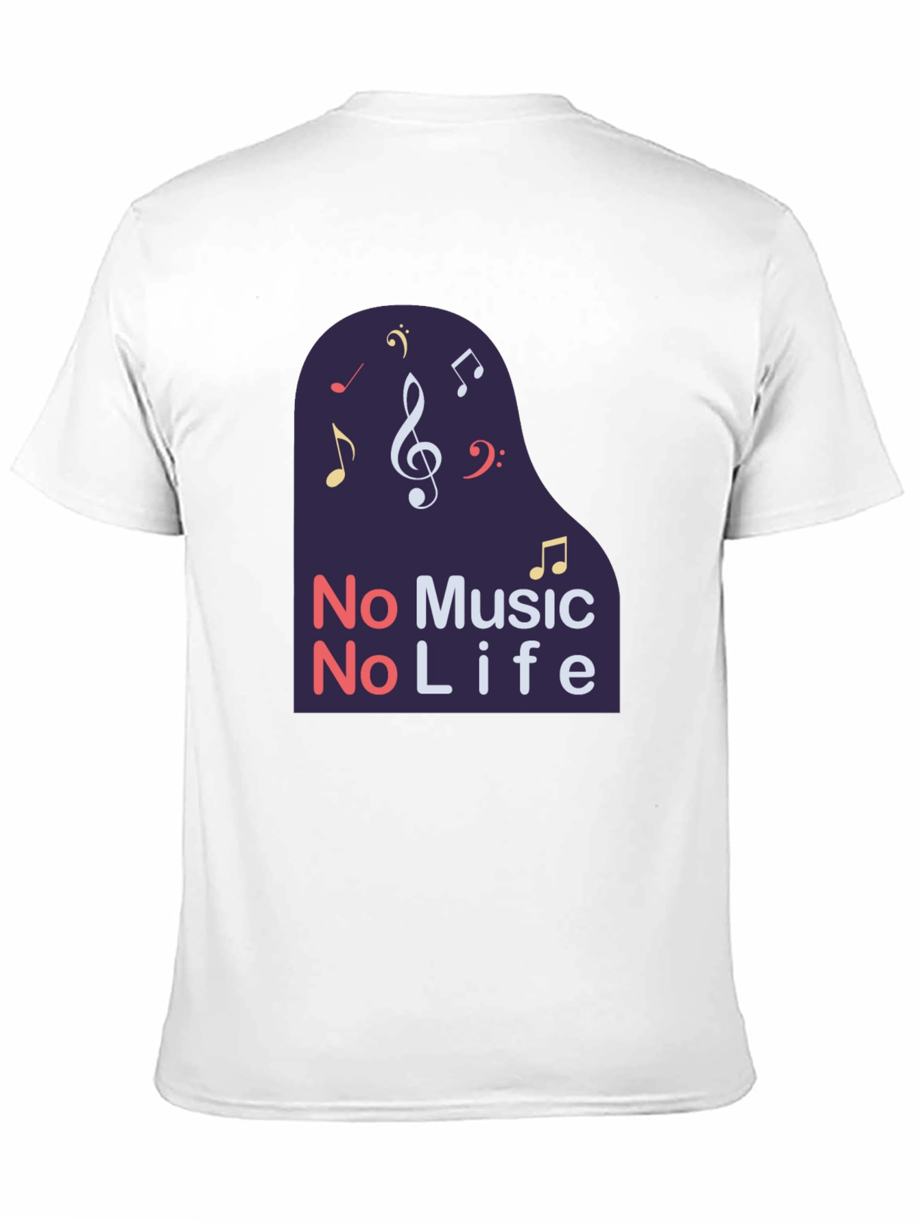 No Music No Life Black T-Shirt