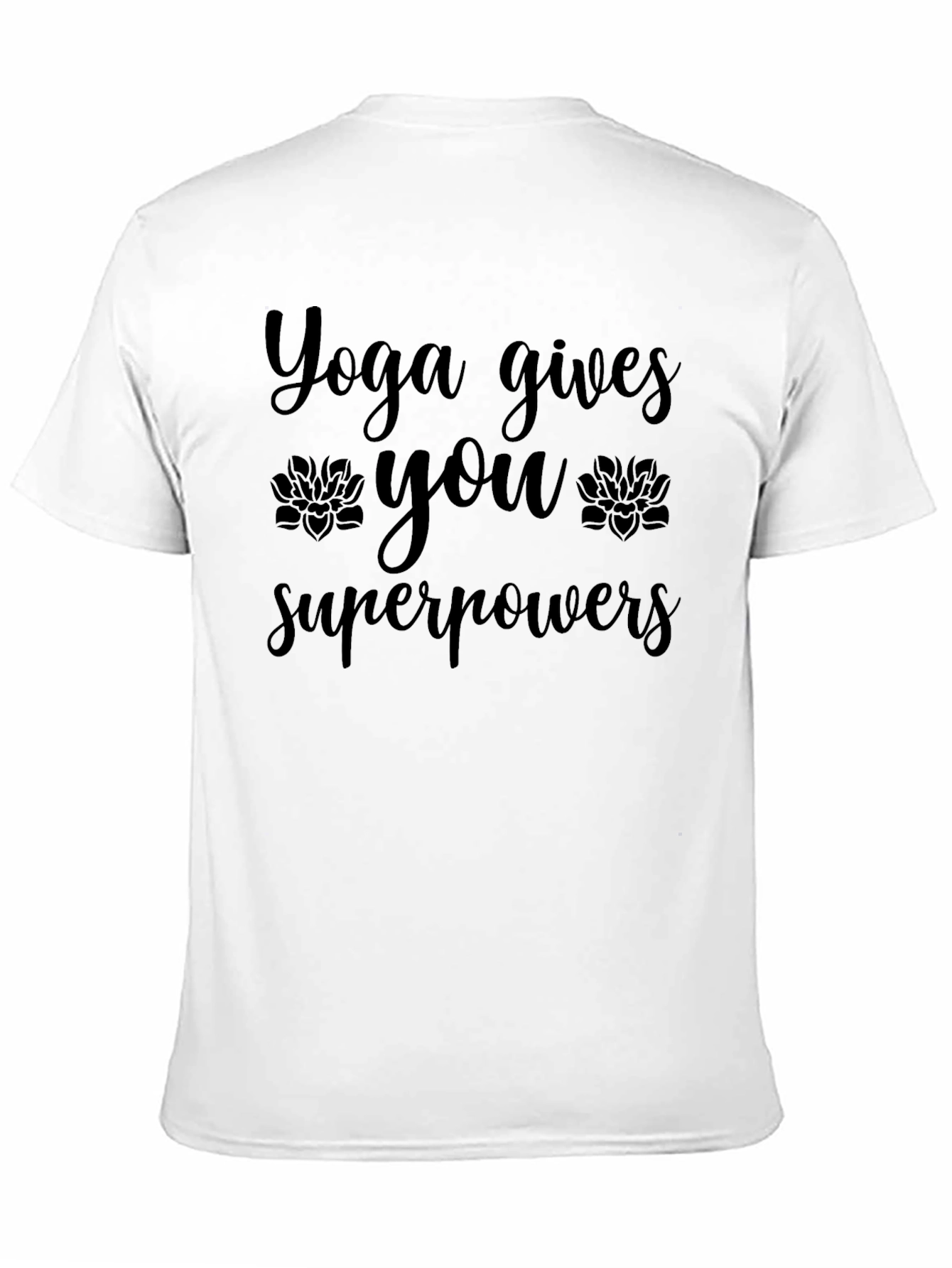 Yoga Gives You Superpowers Black Graphic T-Shirt