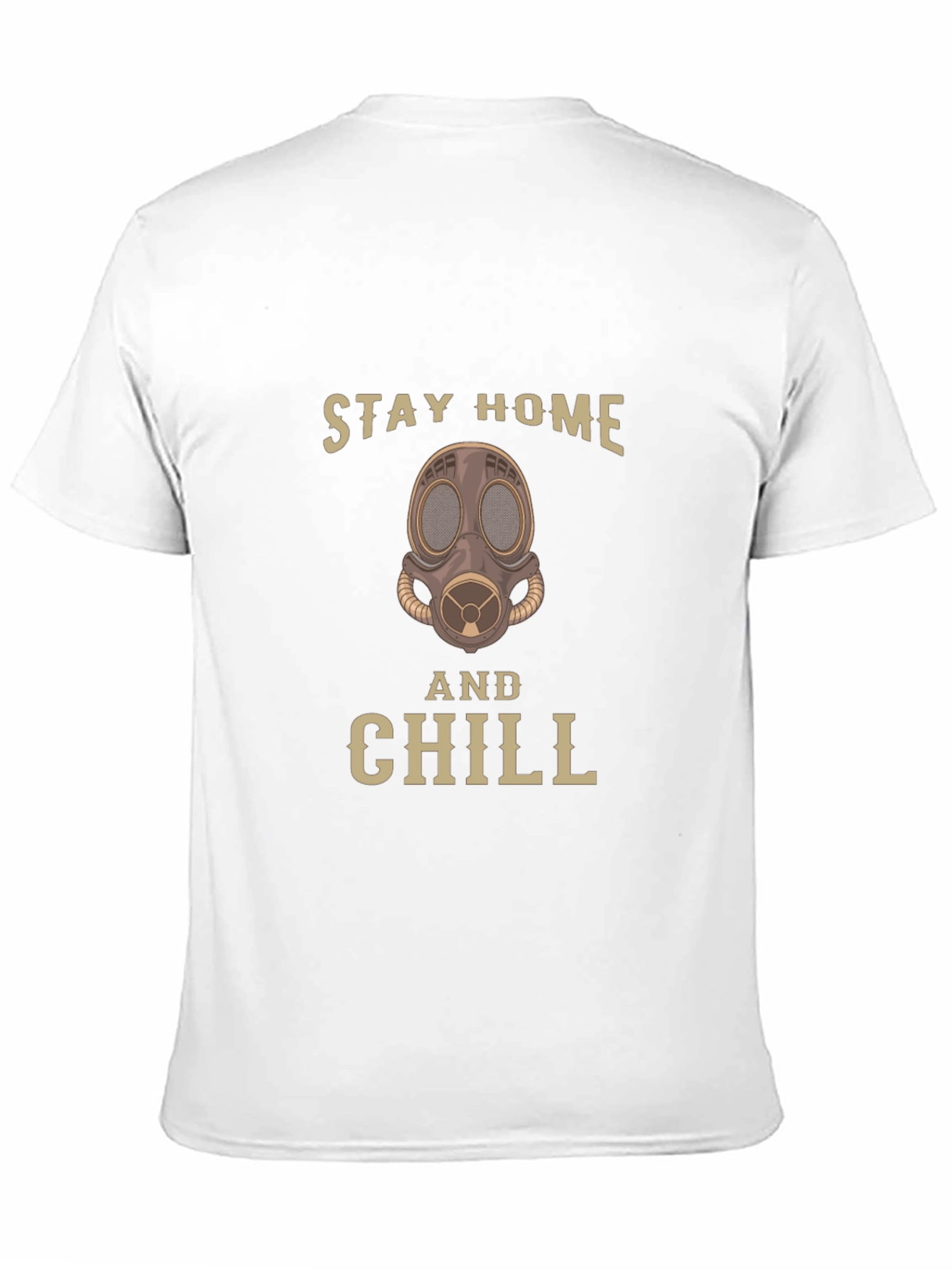 Stay Home & Chill Gas Mask Graphic Tee