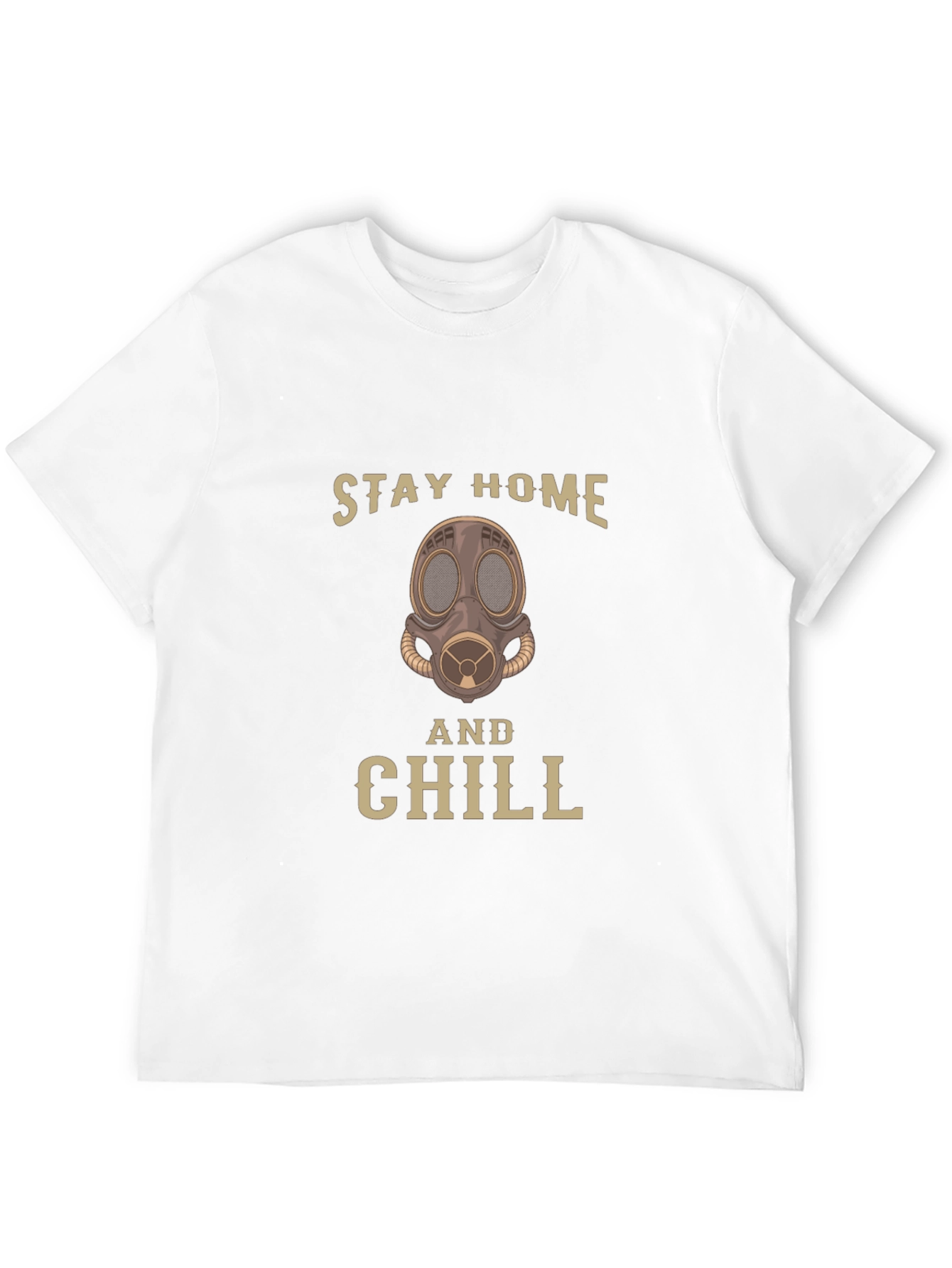 Stay Home & Chill Gas Mask Graphic Tee