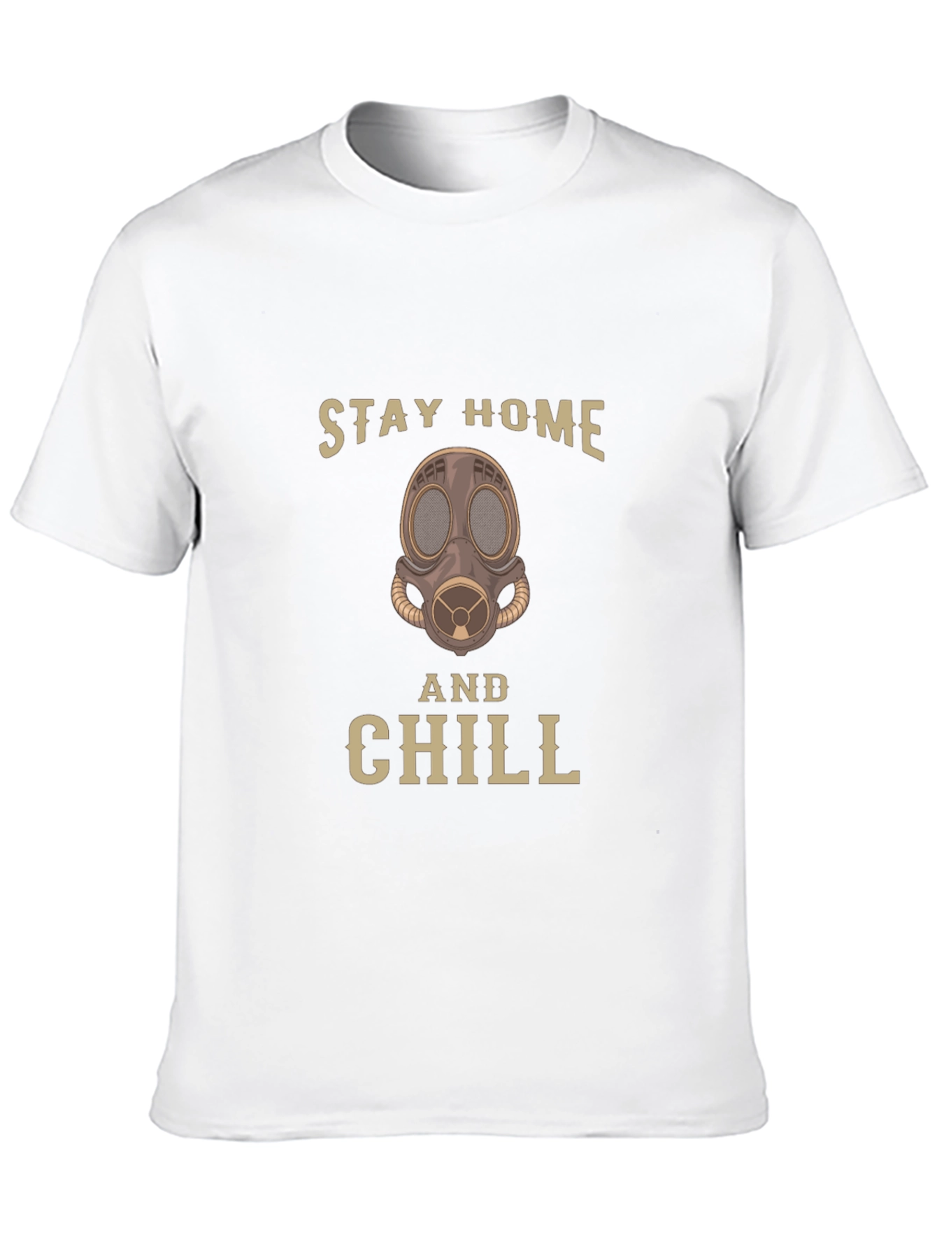 Stay Home & Chill Gas Mask Graphic Tee