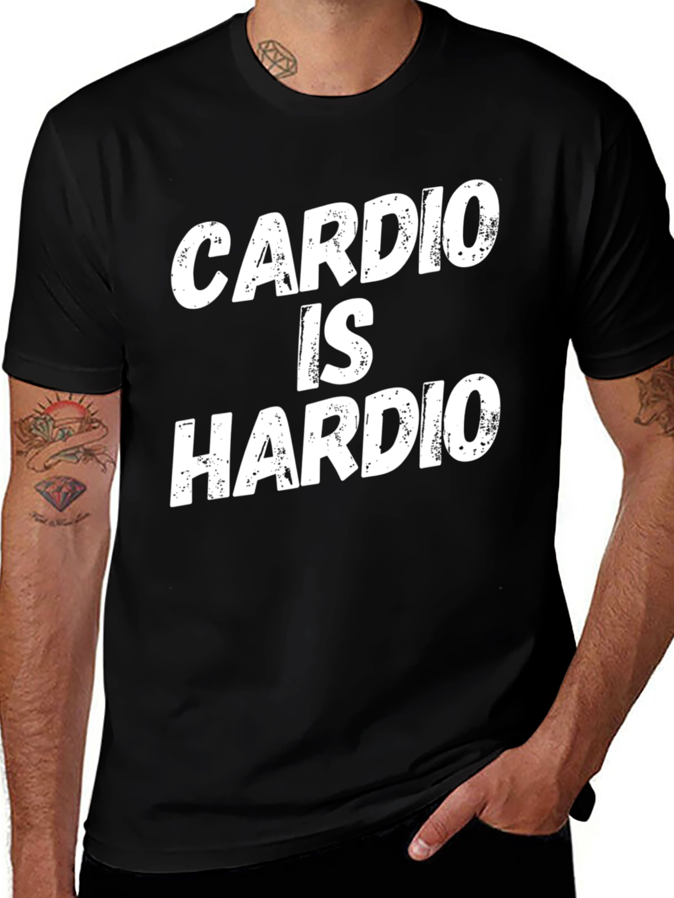 Cardio is Hardio Black T-Shirt