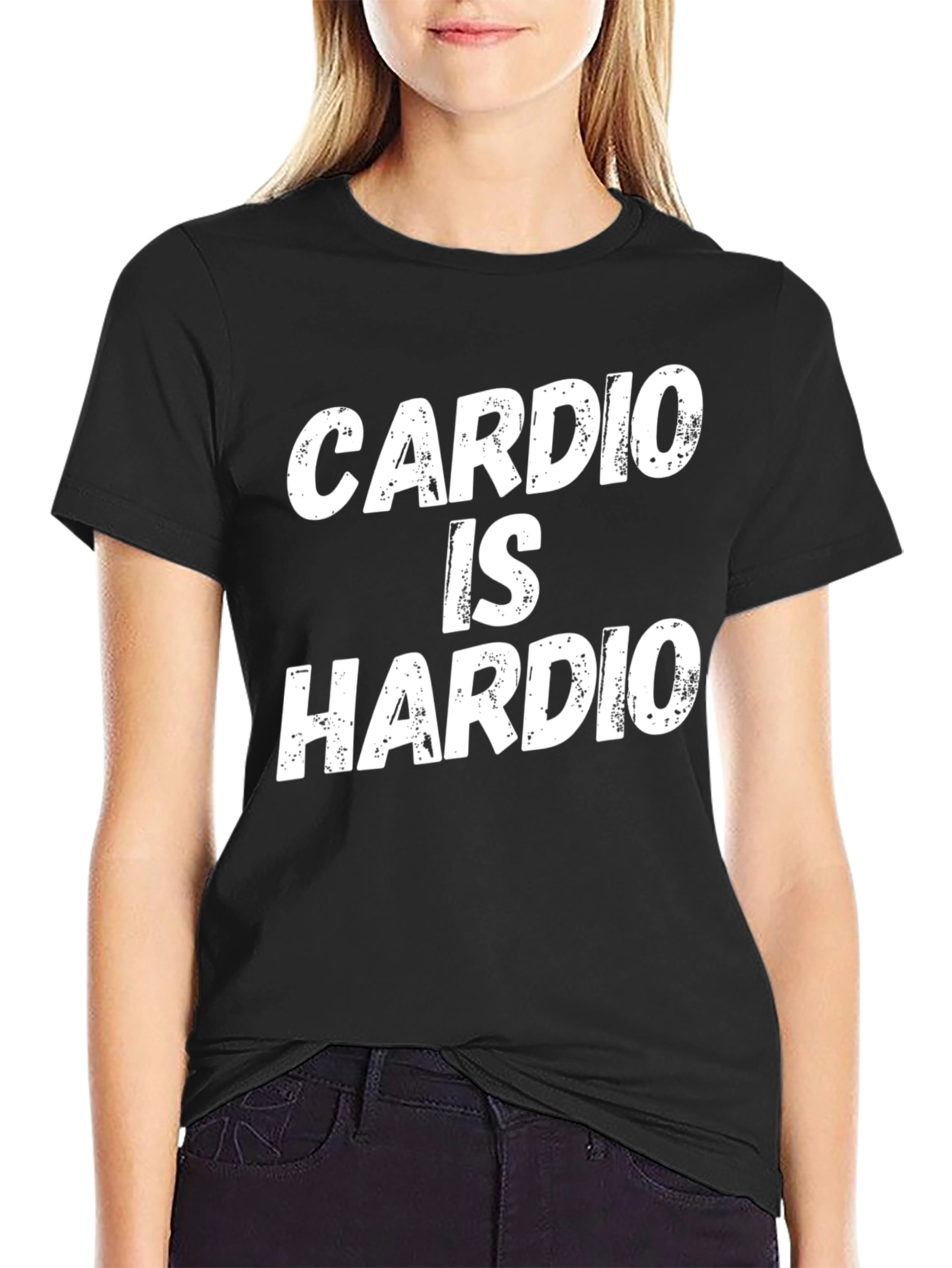 Cardio is Hardio Black T-Shirt