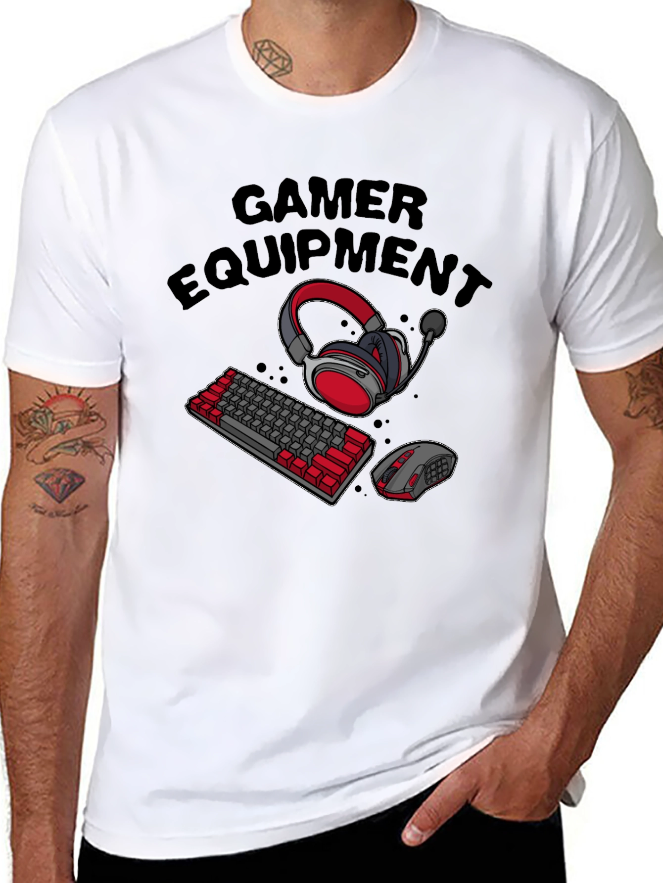 Gamer Equipment T-Shirt - Black Gaming Tee