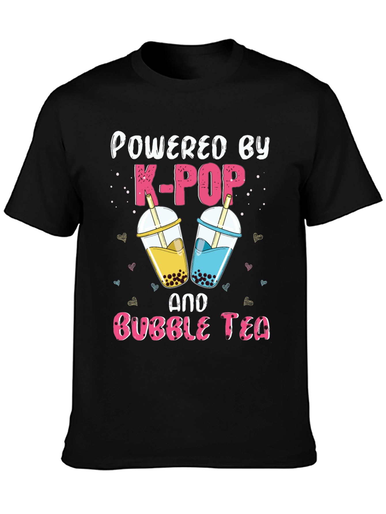 Powered by K-POP and Bubble Tea Graphic Tee