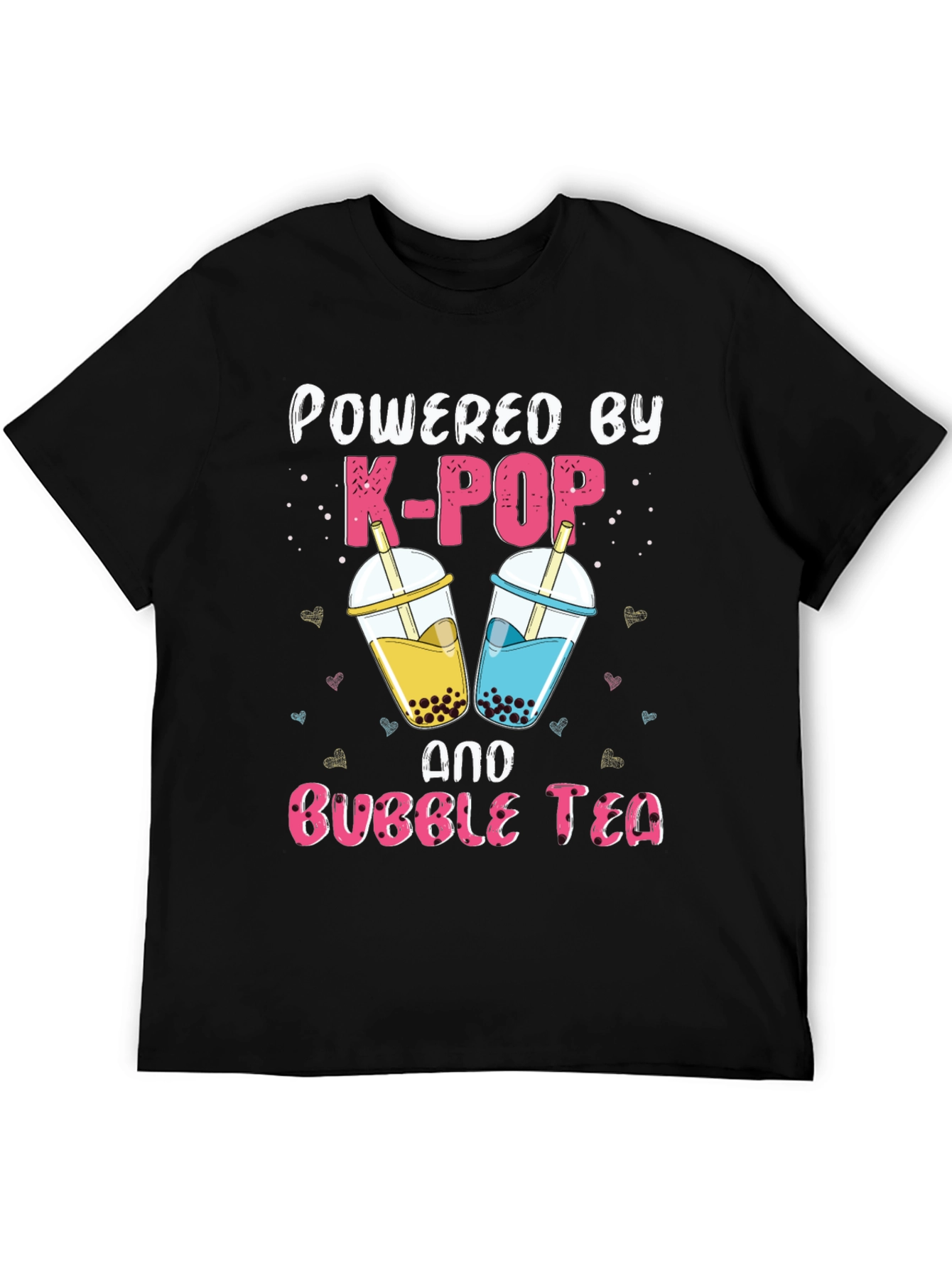 Powered by K-POP and Bubble Tea Graphic Tee