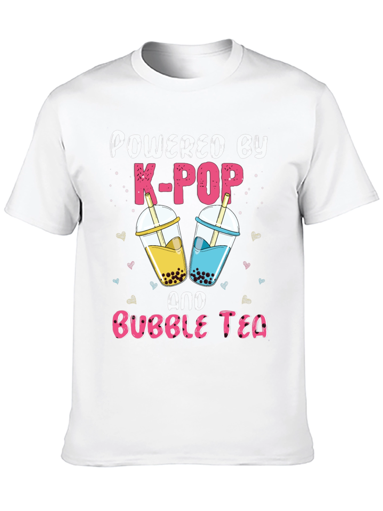 Powered by K-POP and Bubble Tea Graphic Tee