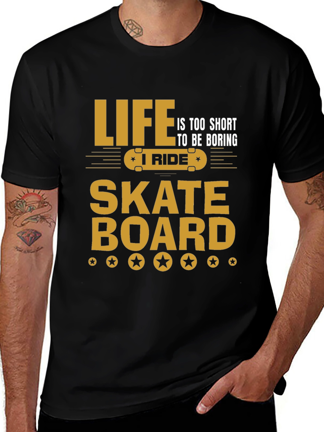 Life is too short T-shirt Skateboard Graphic Tee