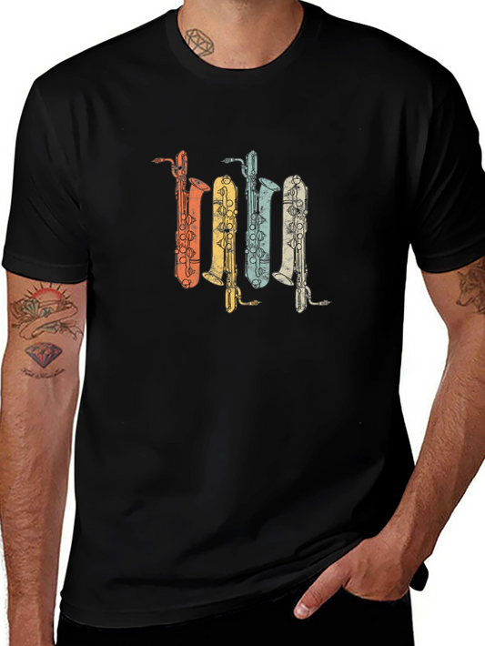 Retro Saxophone T-Shirt - Musical Instrument Tee