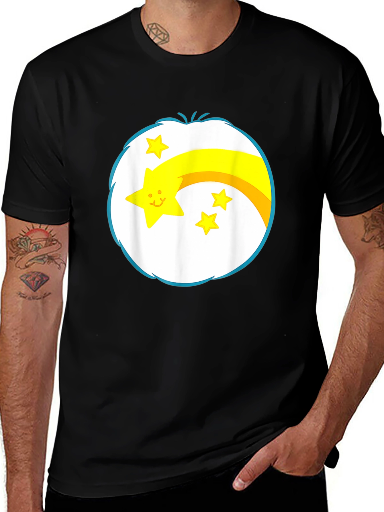 Shooting Star Graphic Black T-Shirt