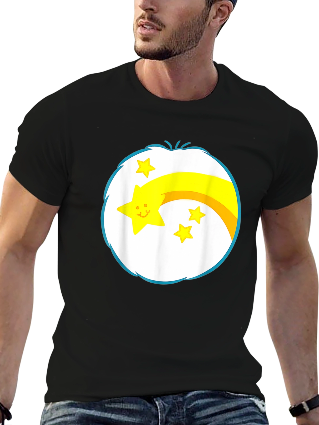 Shooting Star Graphic Black T-Shirt