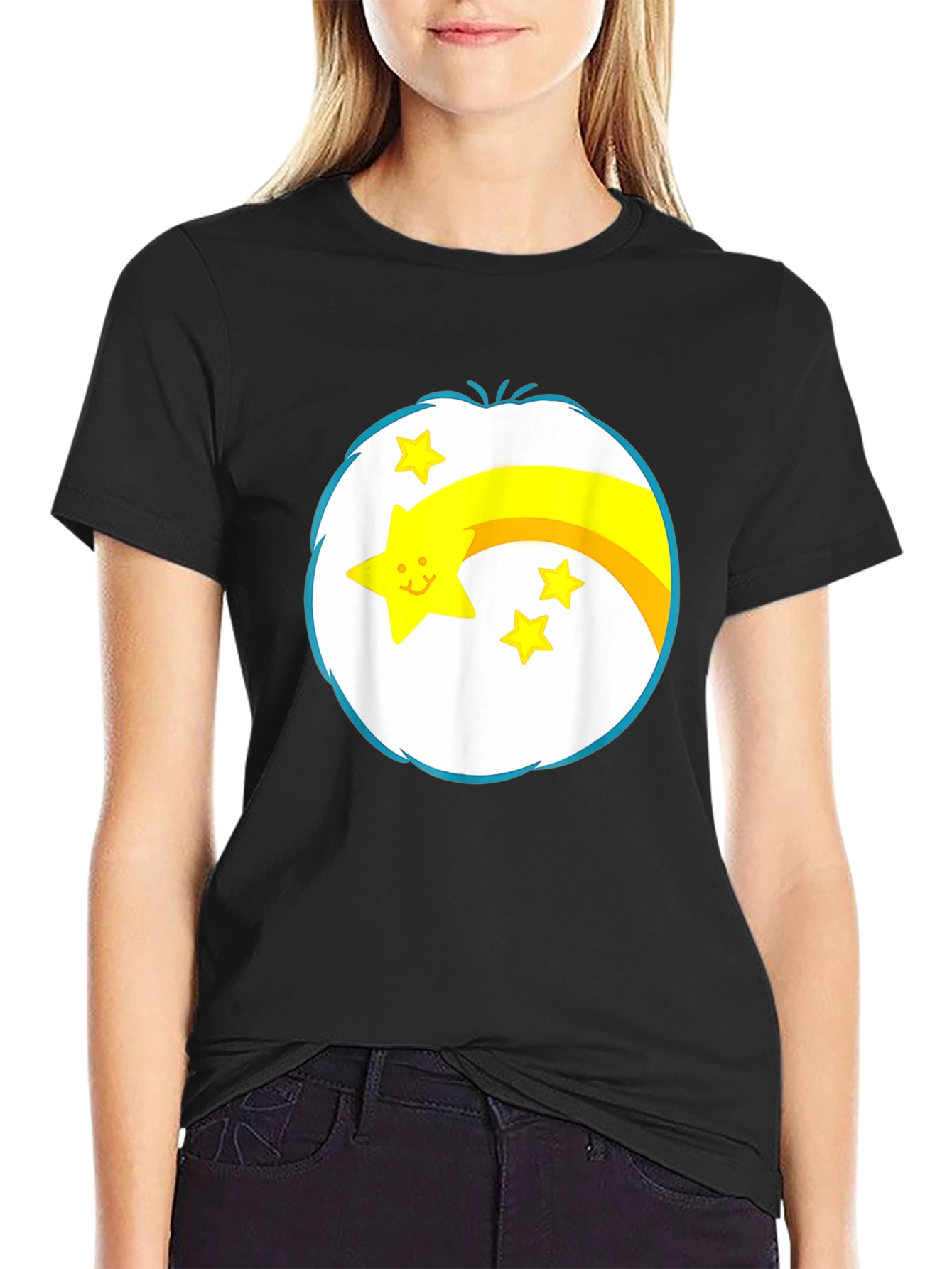 Shooting Star Graphic Black T-Shirt
