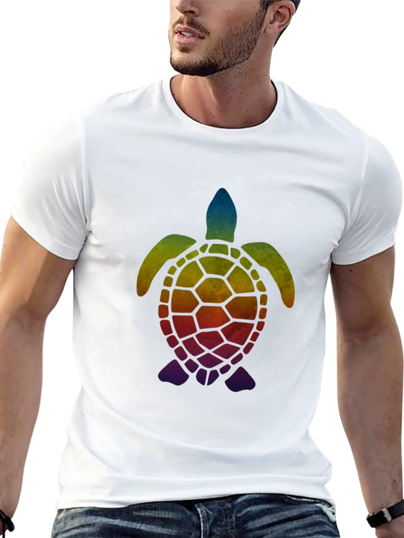 Rainbow Turtle Graphic T-Shirt - Unisex