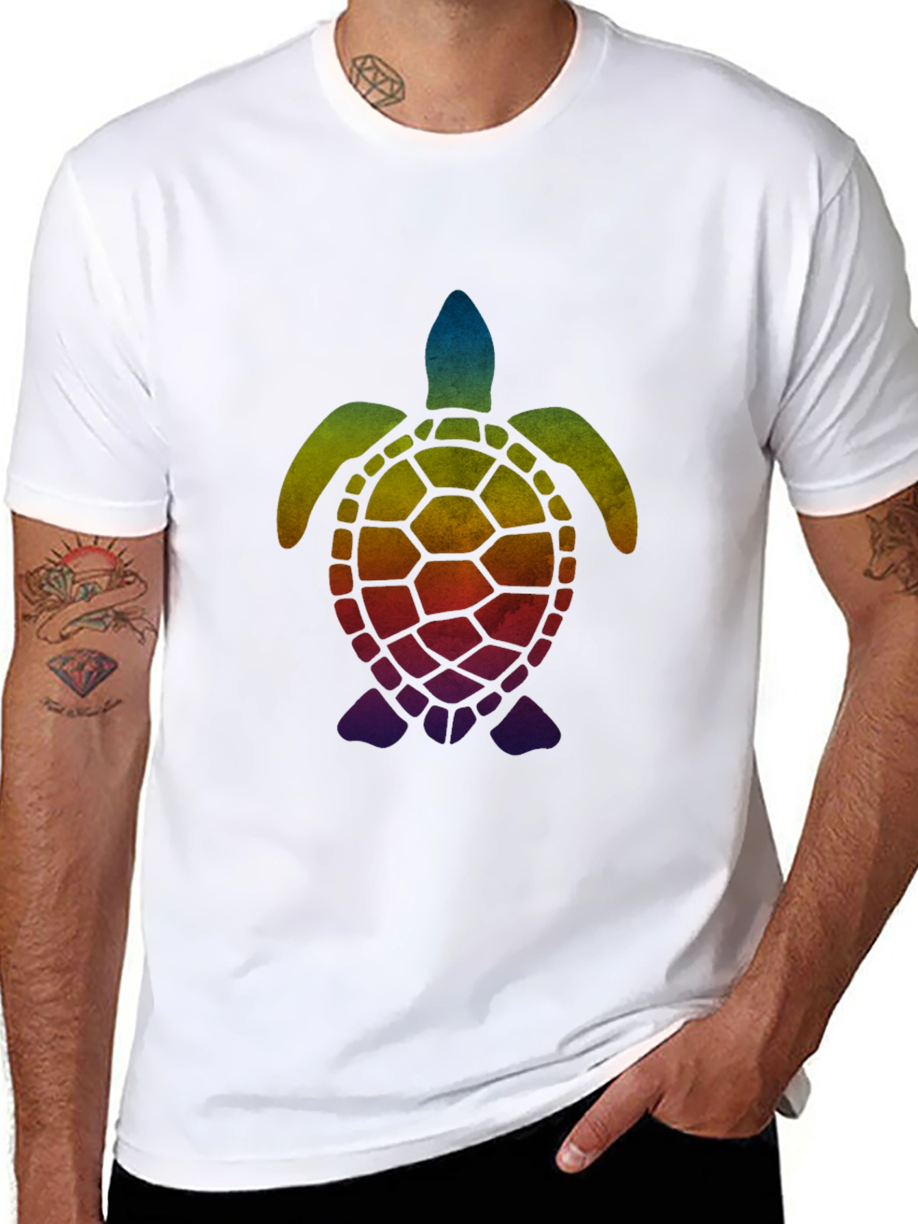 Rainbow Turtle Graphic T-Shirt - Unisex