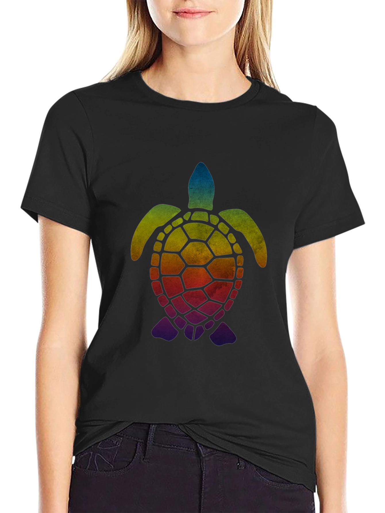 Rainbow Turtle Graphic T-Shirt - Unisex