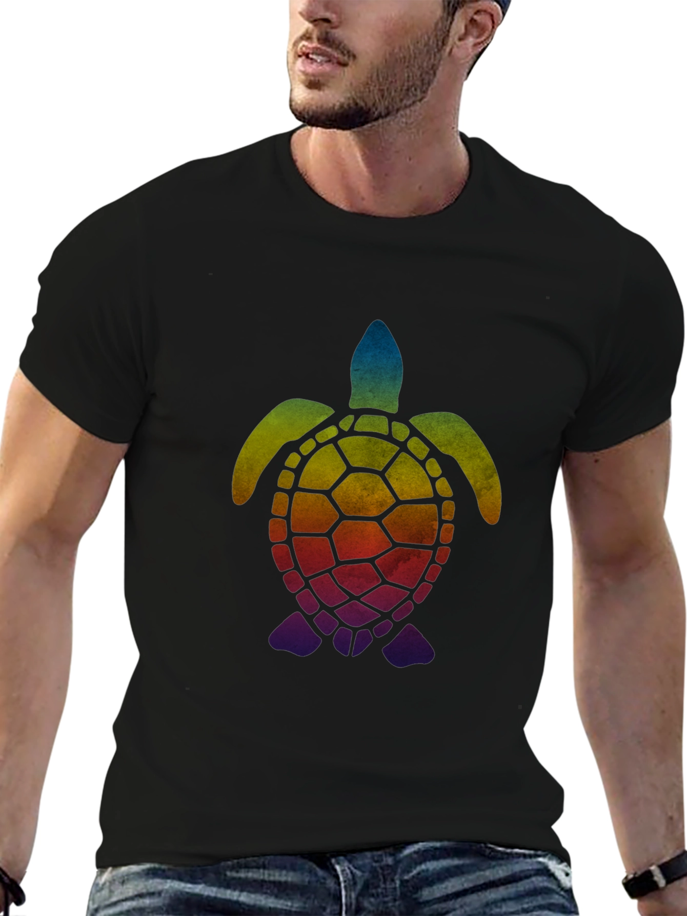 Rainbow Turtle Graphic T-Shirt - Unisex