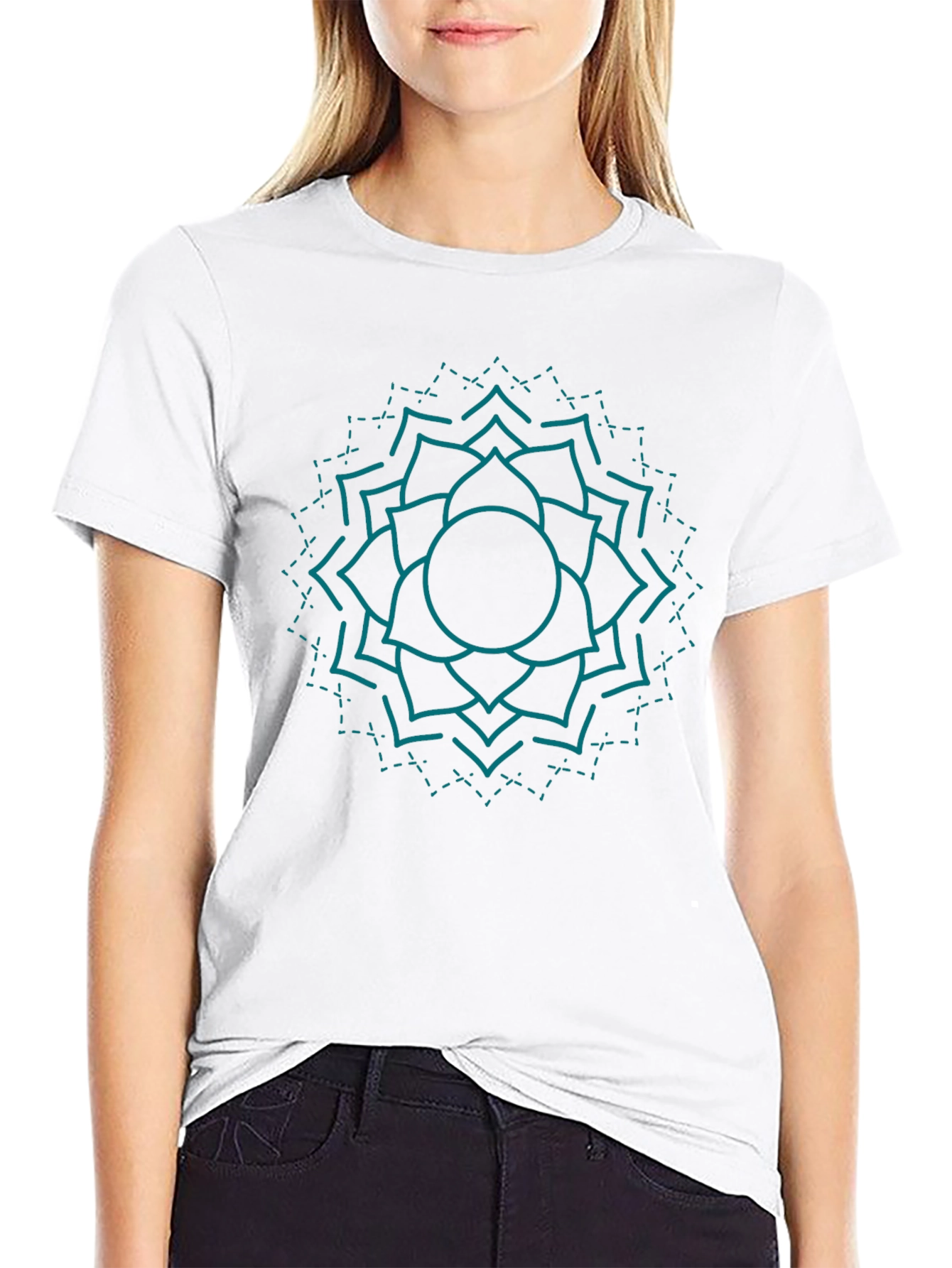Mandala Graphic Tee - Black Cotton