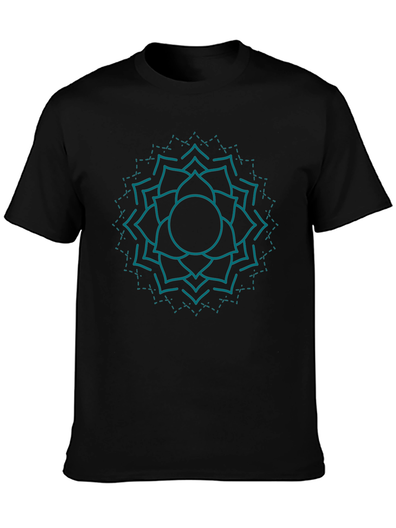 Mandala Graphic Tee - Black Cotton