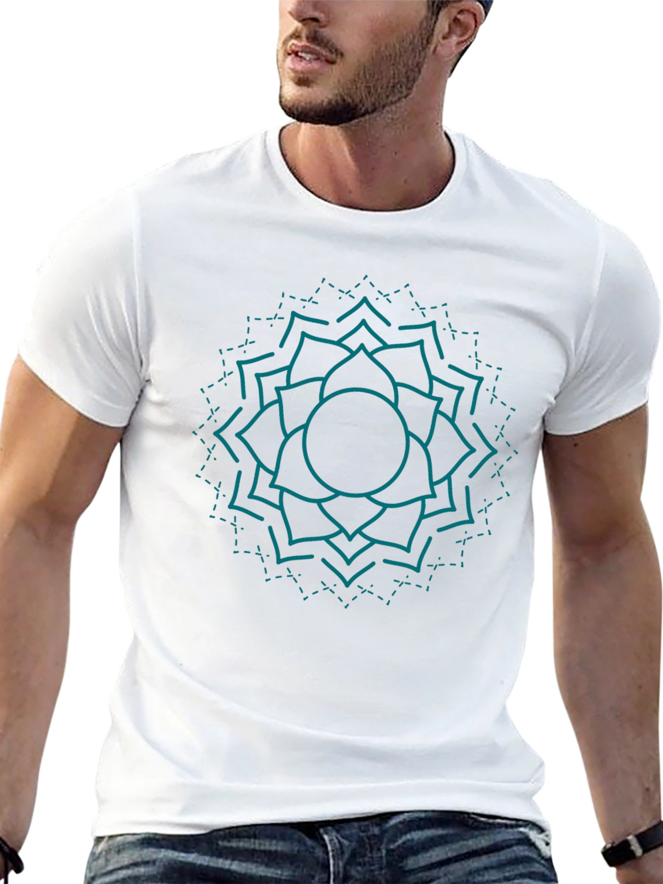 Mandala Graphic Tee - Black Cotton
