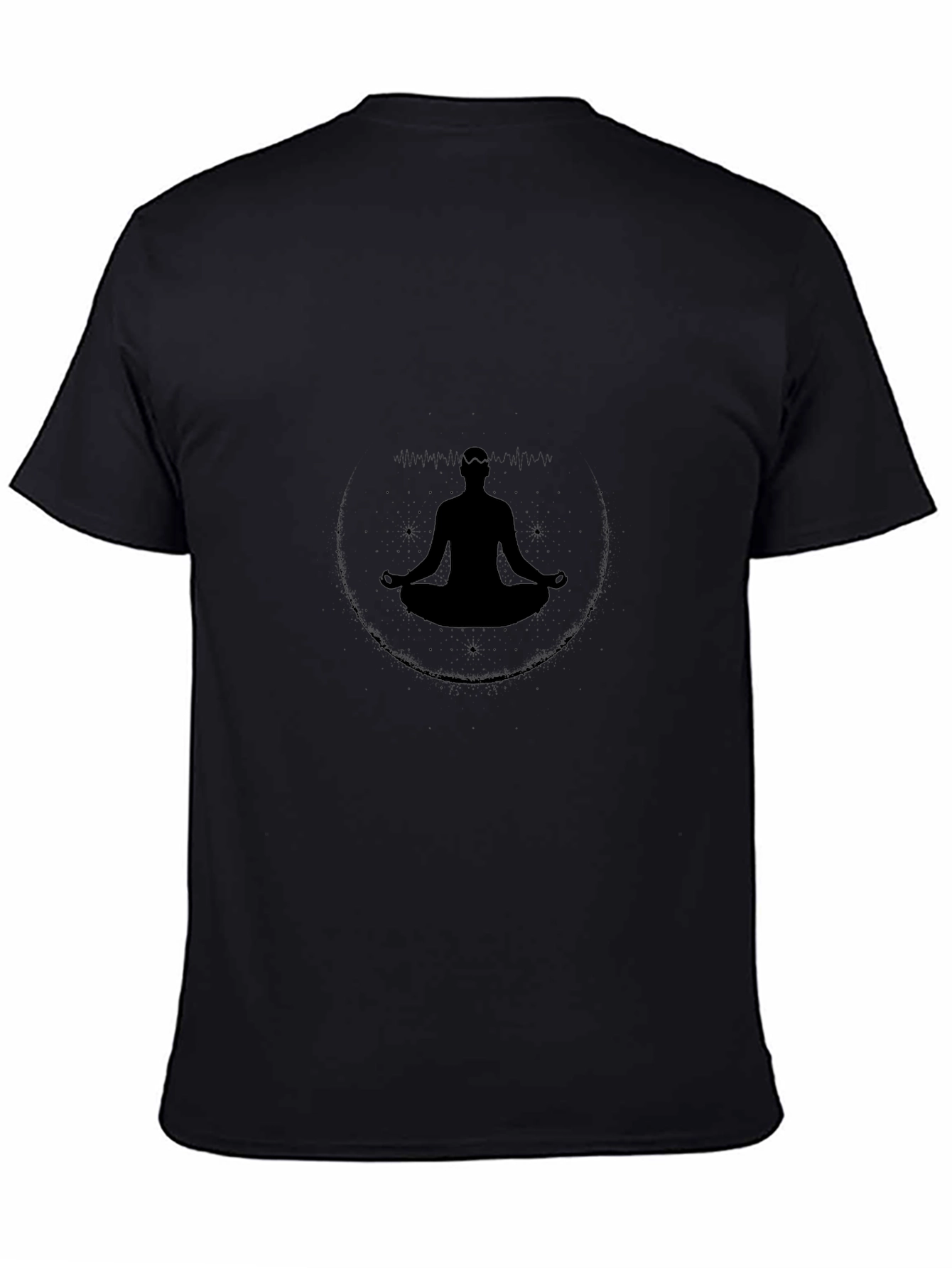 Meditate in Style: Black Yoga Silhouette Tee