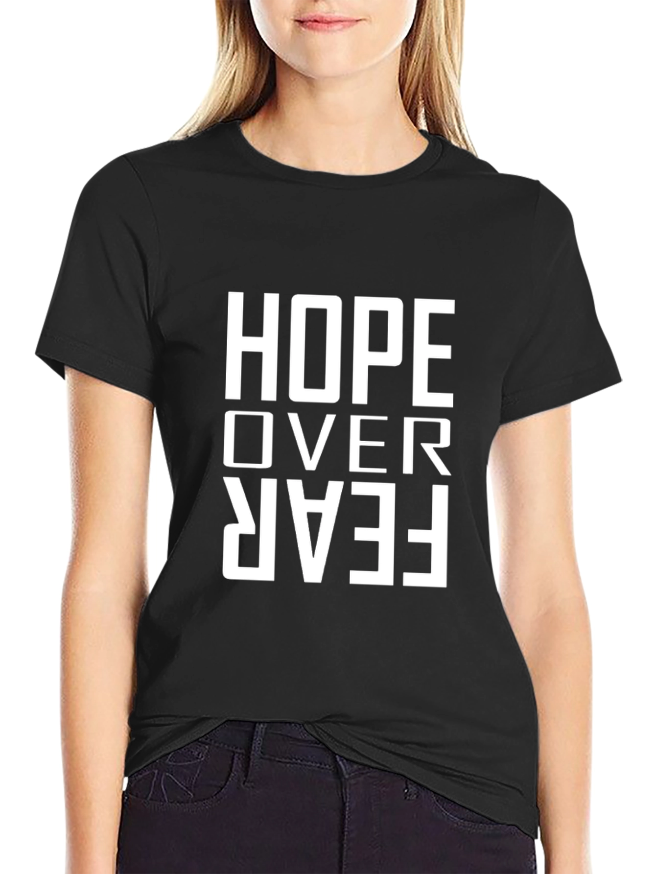 Hope Over Fear Graphic Tee - Stylish Comfort