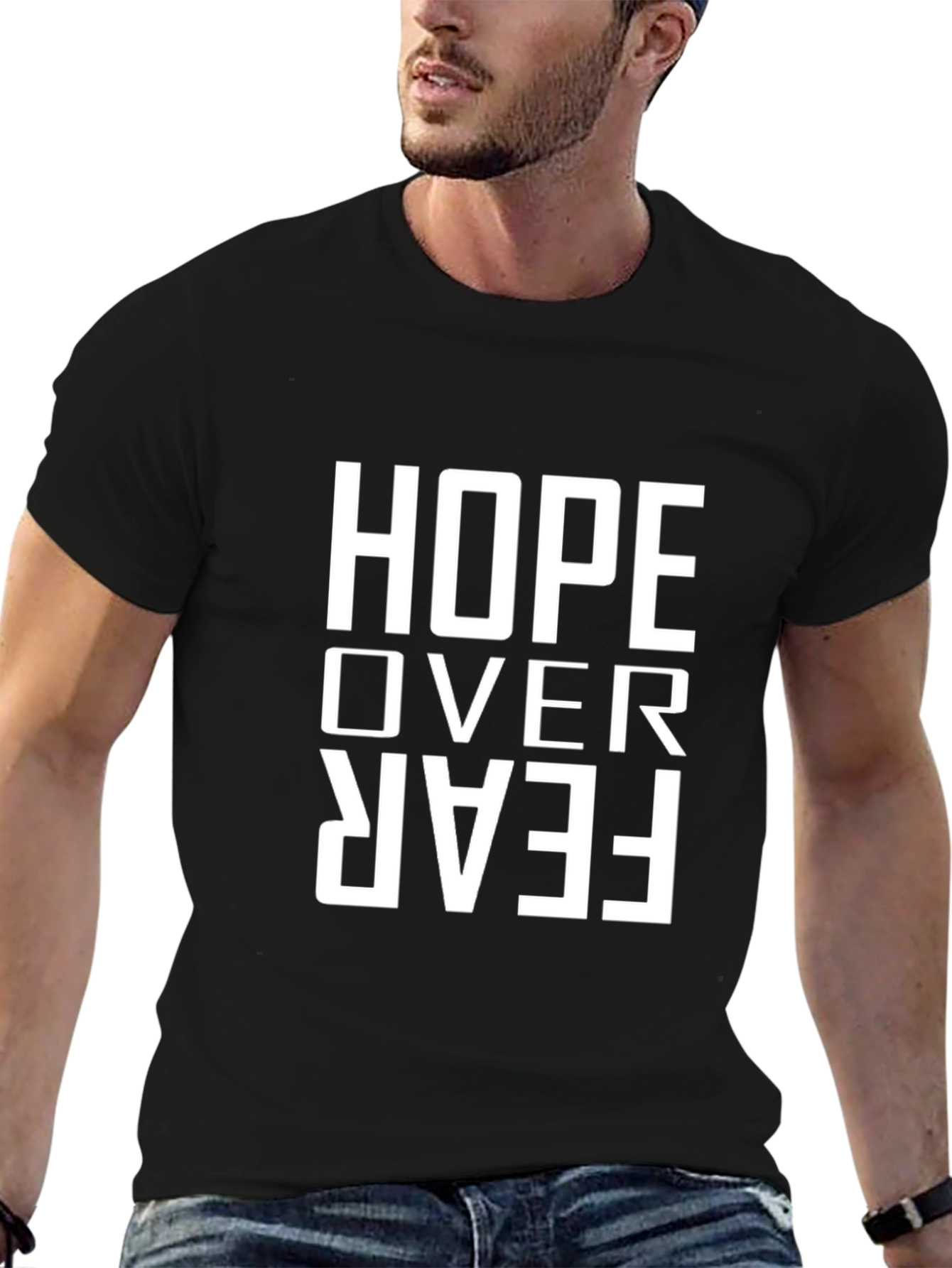 Hope Over Fear Graphic Tee - Stylish Comfort