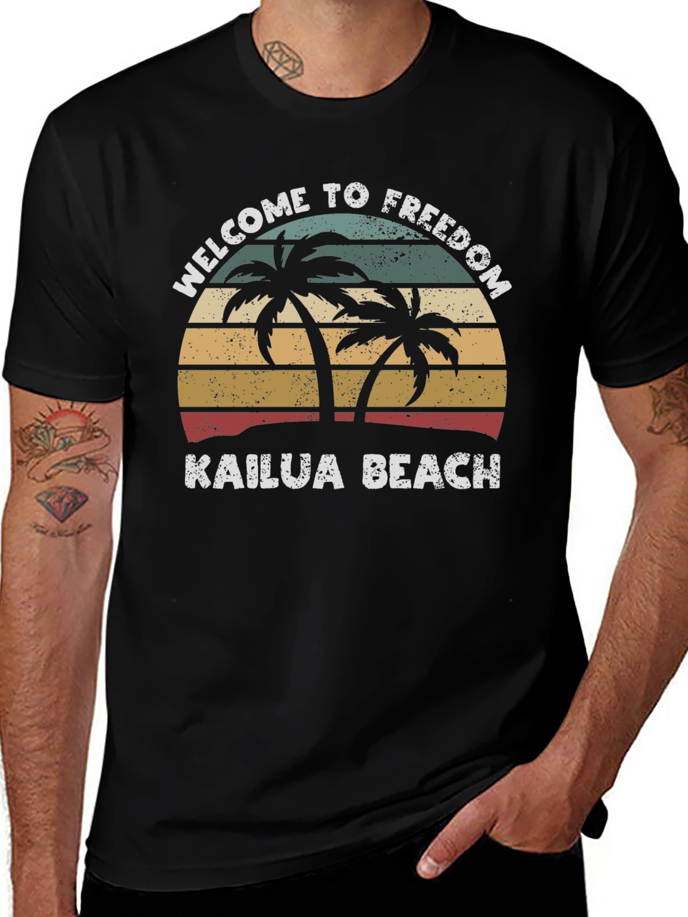 Kailua Beach Retro T-Shirt