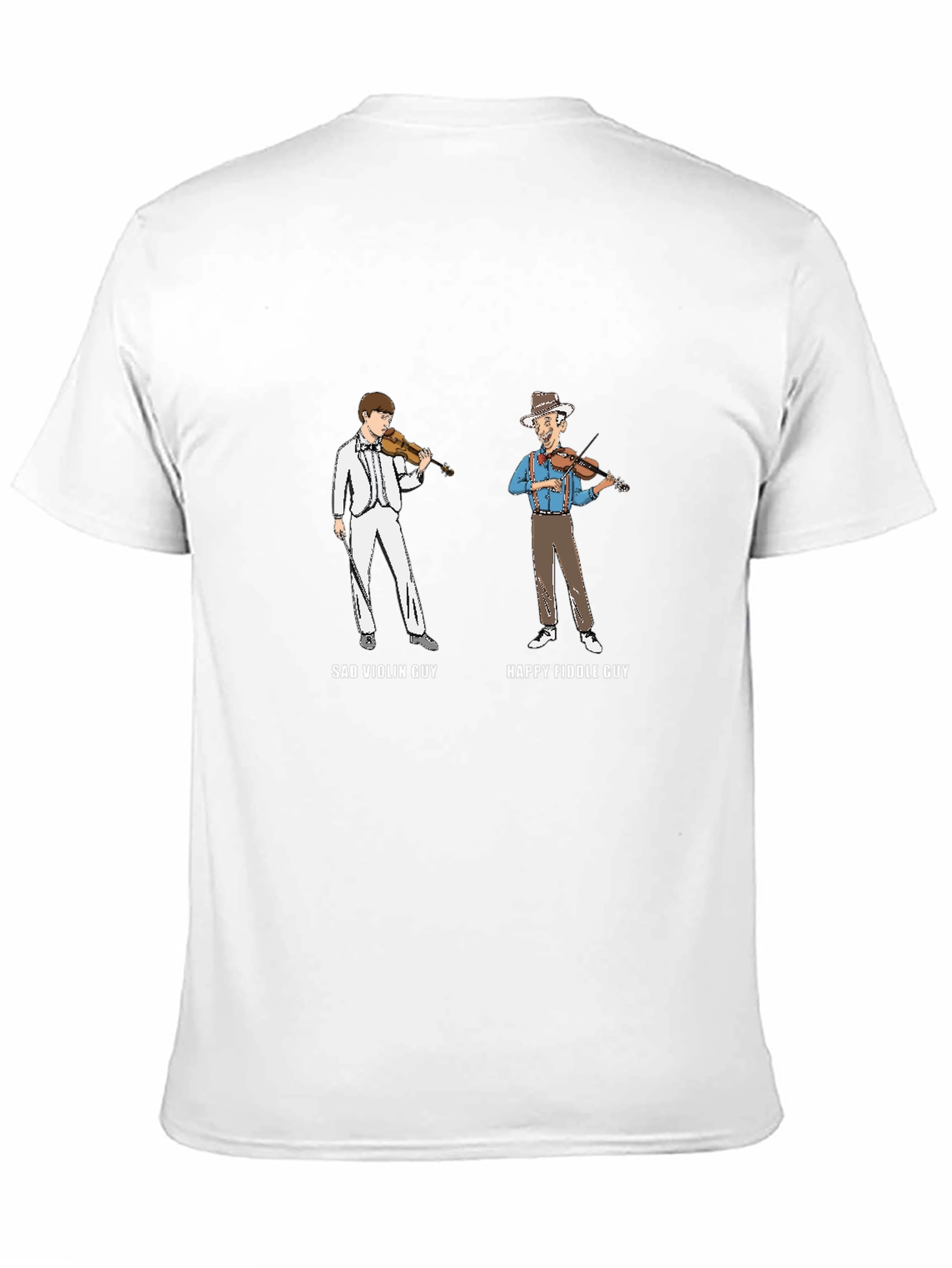 Sad Violin Guy vs. Happy Fiddle Guy Graphic Tee