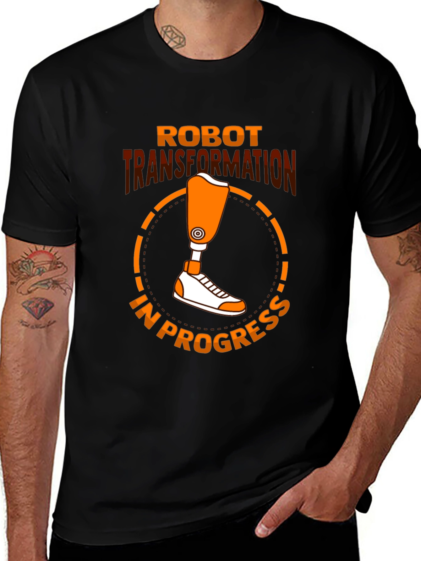 Robot Transformation in Progress Graphic Tee