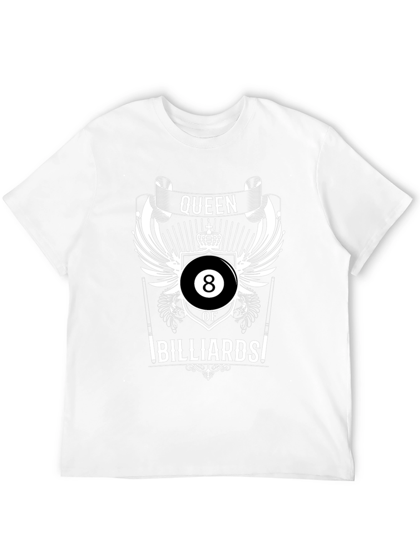 Queen of Billiards Black Graphic T-Shirt