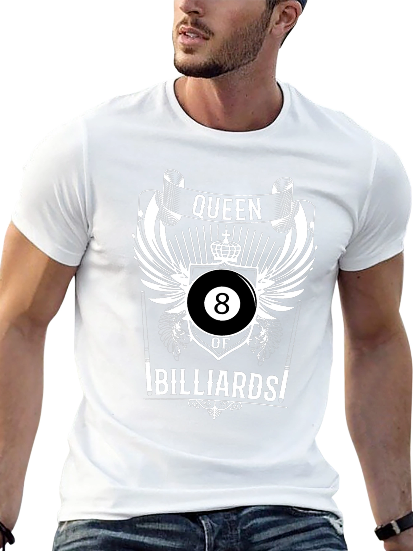 Queen of Billiards Black Graphic T-Shirt