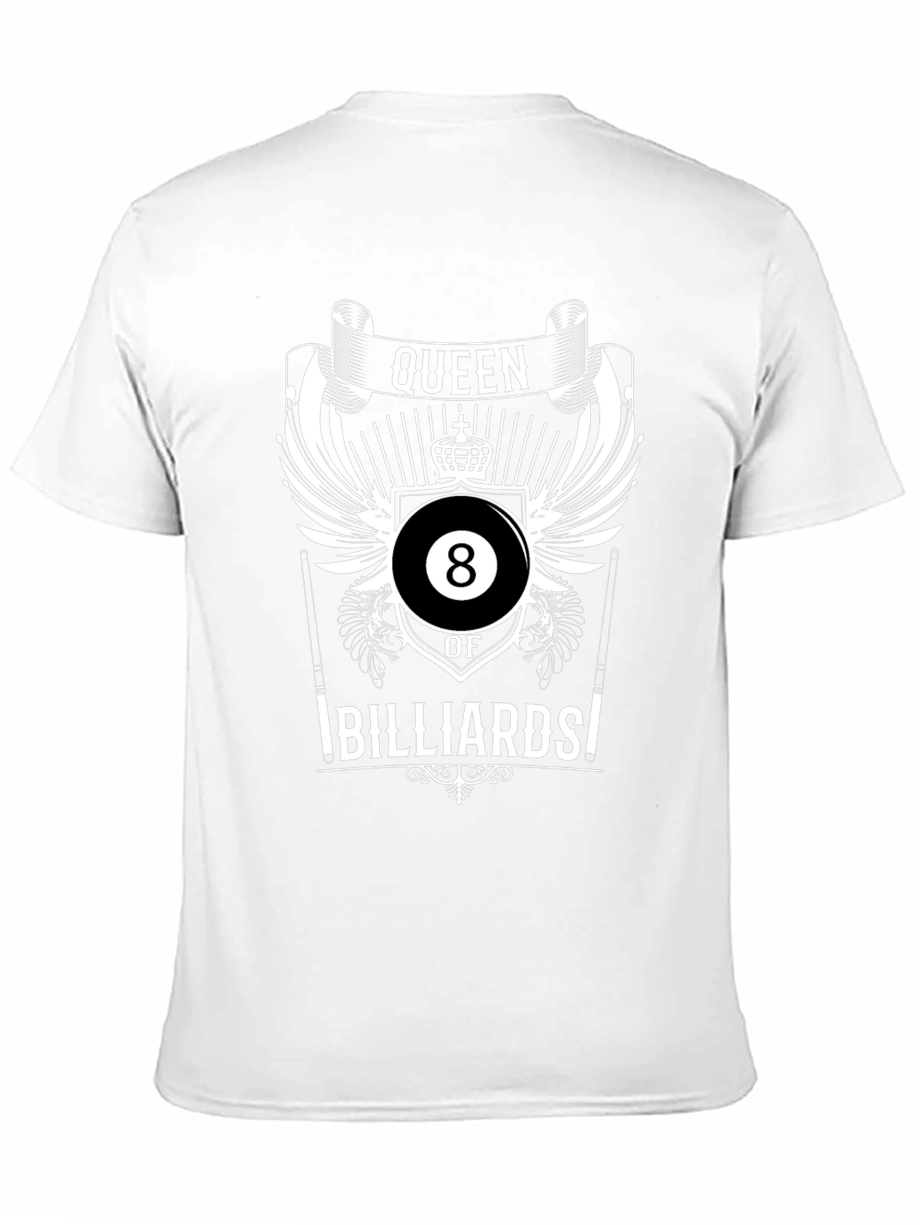 Queen of Billiards Black Graphic T-Shirt