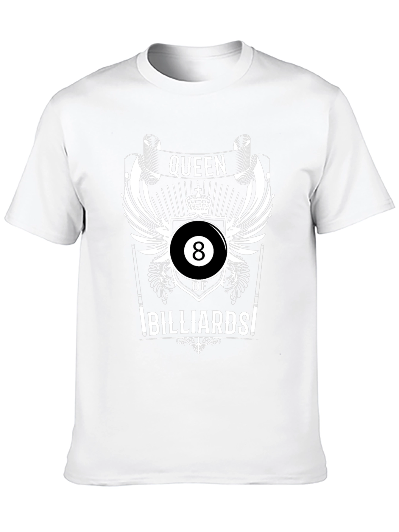 Queen of Billiards Black Graphic T-Shirt