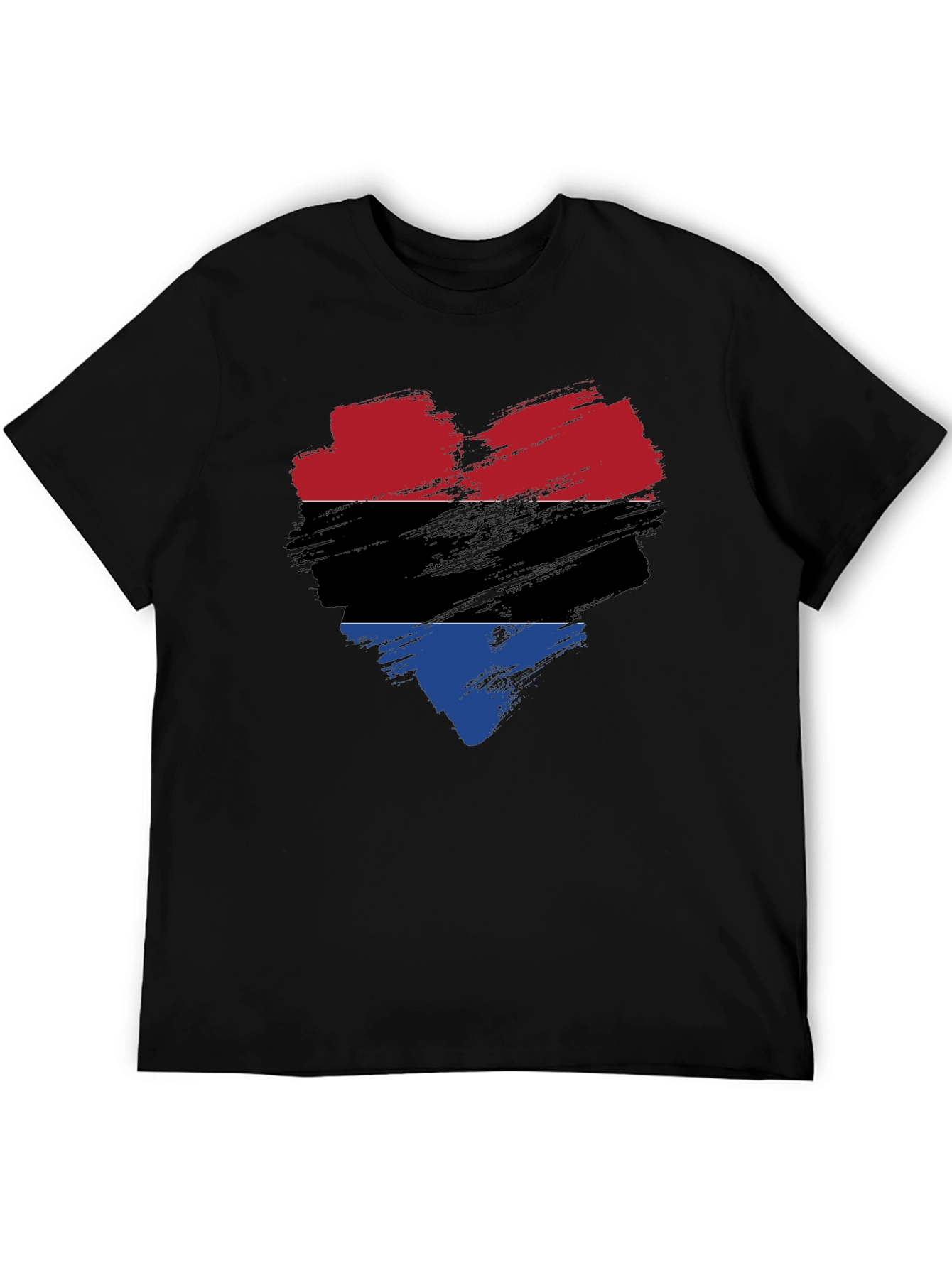Heart Flag T-Shirt - Red Black Blue